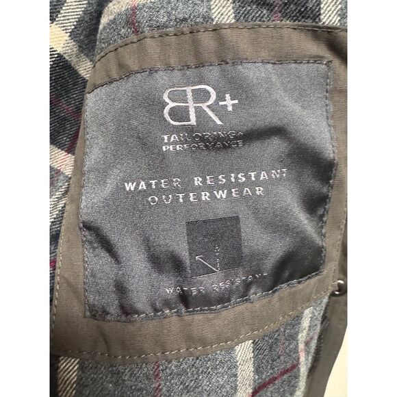 BANANA REPUBLIC Waxed Chore Coat Flannel Plaid Lining, Dark Truffle, Sz S - Picture 12 of 15